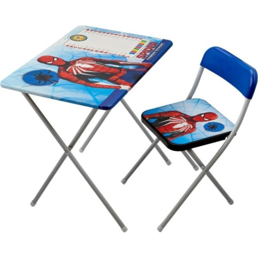 Beren Oyuncak Ders Çalışma Masası + Sandalye -Spiderman - Mavi - Beyaz Masa - Sandalye & Tabure Fiyatı