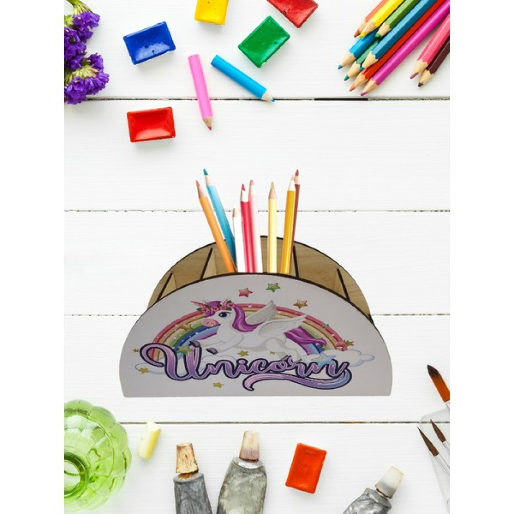Berenden Ahşap Çocuklar Için Masa Üstü Kalemlik & Organize - Unicorn1 Kalemlik Fiyatı