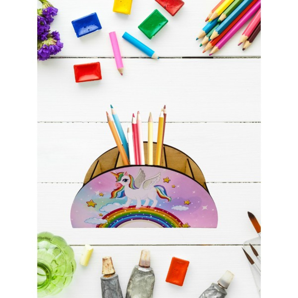 Berenden Ahşap Çocuklar Için Masa Üstü Kalemlik & Organize - Unicorn2 Kalemlik Fiyatı