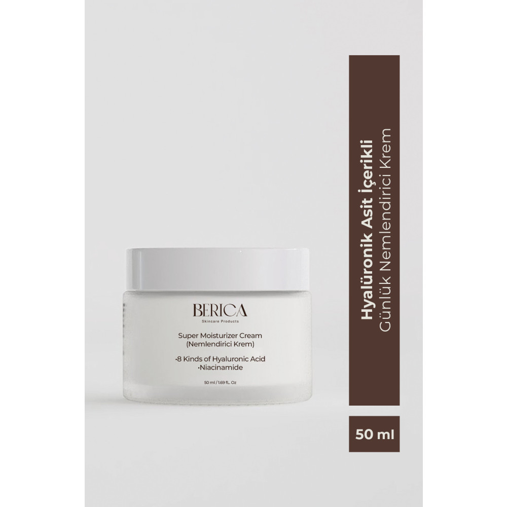Berica Skincare Products 8 Farklı Hyalüronik Asit İçerikli Günlük Nemlendirici Krem 50 ml Cilt ve Yüz Bakımı Fiyatı