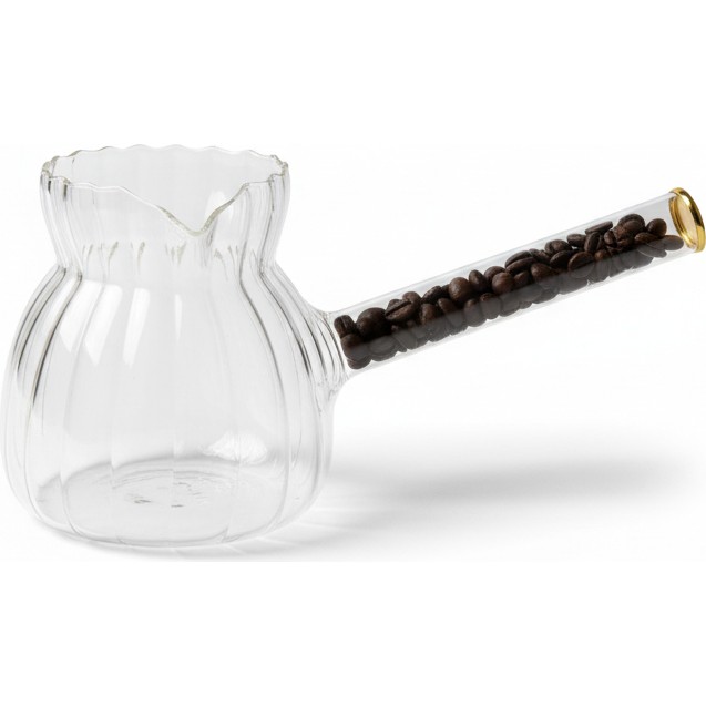 Berina Home Isıya Dayanıklı Cam Cezve - Gerçek Kahve Çekirdeği Kulplu -Çok Şık -400 ml Cezve Takımları Fiyatı