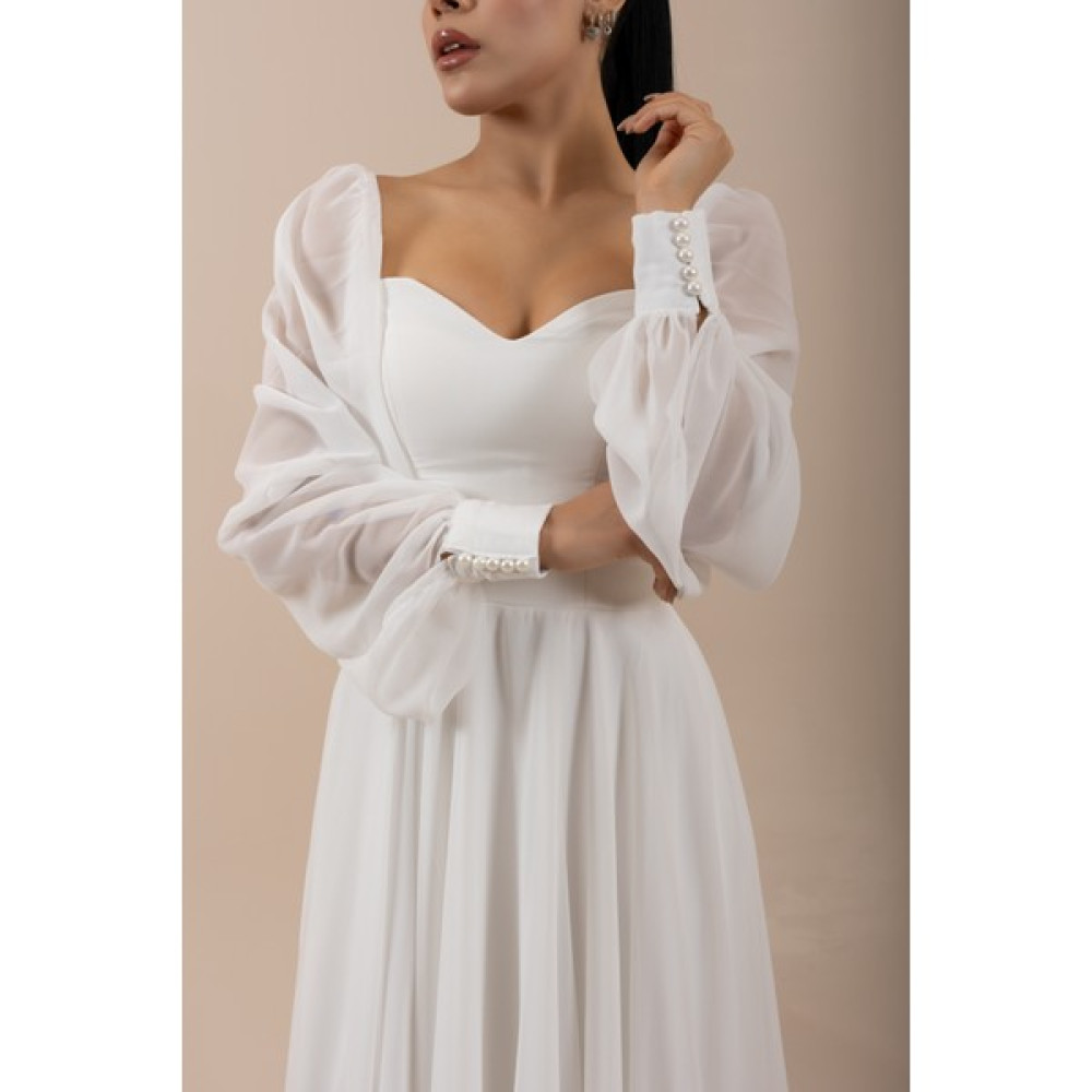 Berissima Bride Aries Şifon Kalp Yaka Elbise Elbise Fiyatı