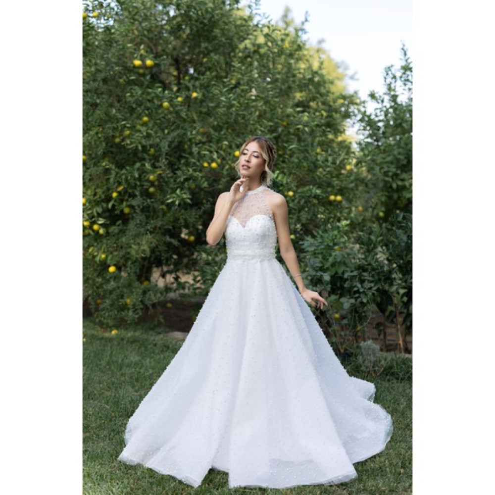 Berissima Bride Artemis Incili Simli Dantel Reglan Boyun Helen Gelinlik & Nikah Elbisesi Elbise Fiyatı