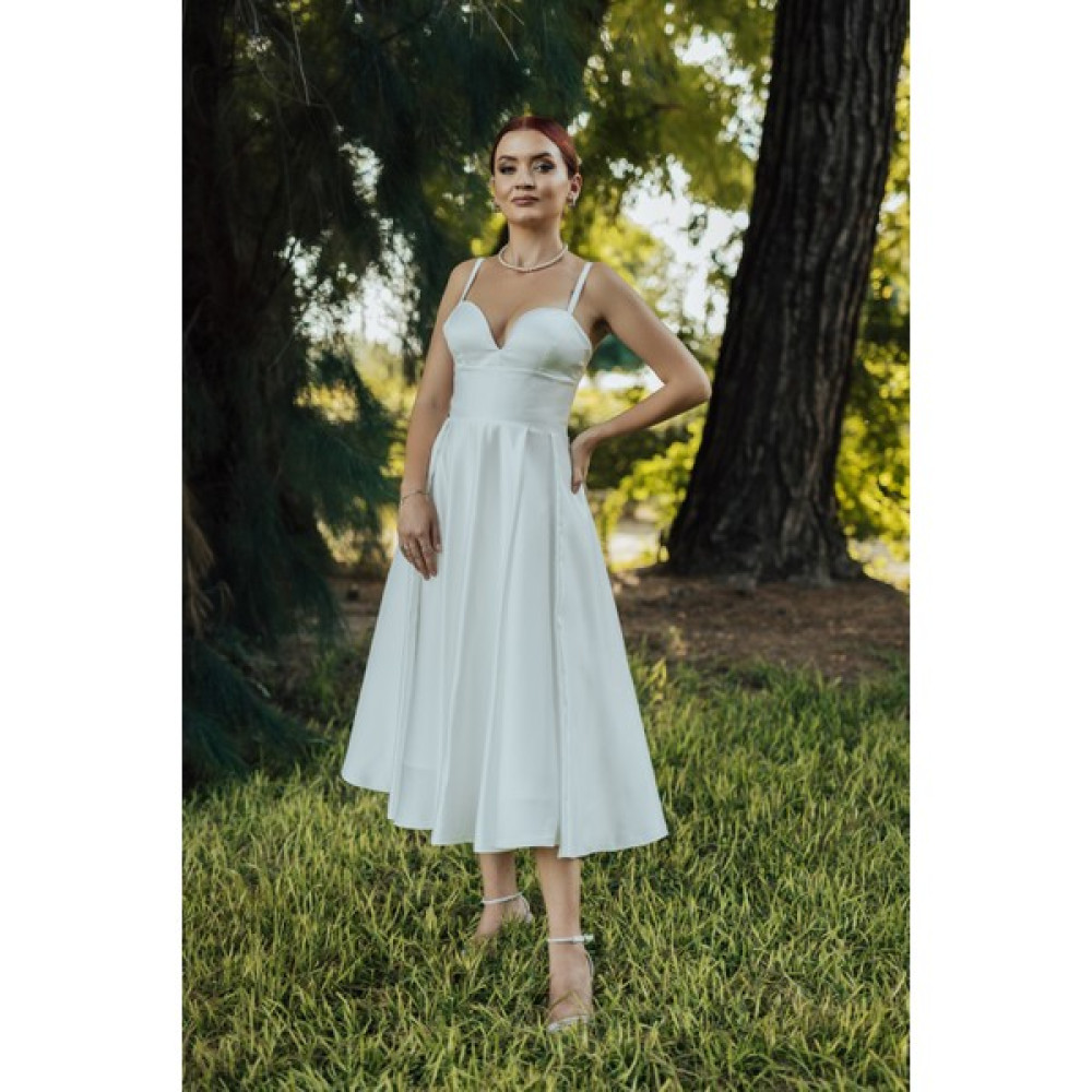 Berissima Bride Flavia Saten Kalp Yaka Nikah Elbisesi Elbise Fiyatı