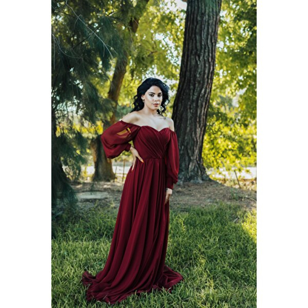 Berissima Bride Lona Şifon Drapeli Elbise Elbise Fiyatı