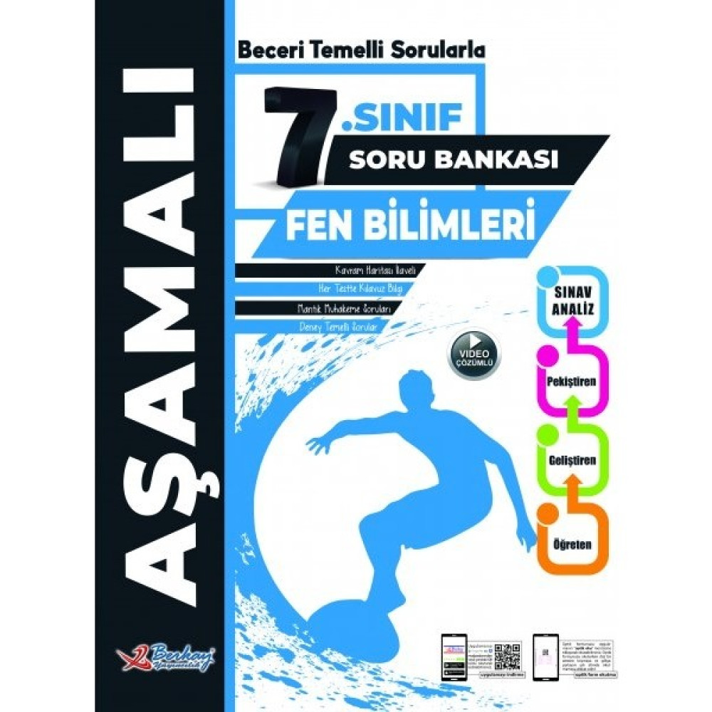 Berkay Yayıncılık 7. Sınıf Fen Bilimleri Aşamalı Soru Bankası Ders Sınav Kitapları Fiyatı