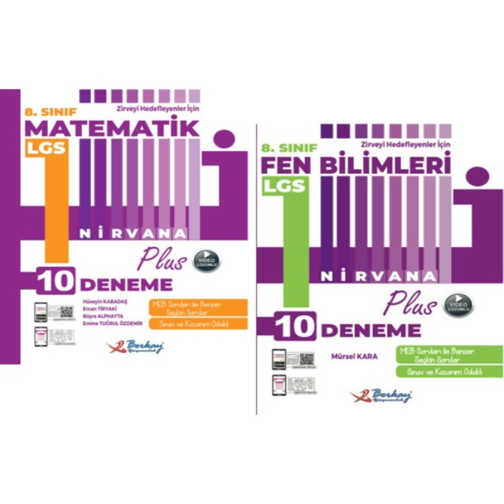 Berkay Yayınları Nirvana LGS Fen Bilimleri Matematik Deneme Seti Kaynak Kitapları Fiyatı