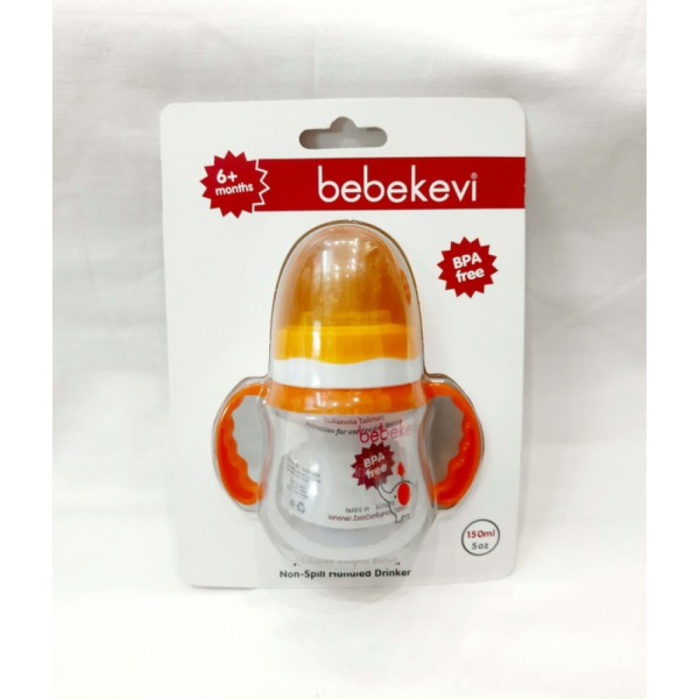Berkaysun Tekstilden Akıtmaz Kulplu Suluk 150 ml - Turuncu Biberon Fiyatı