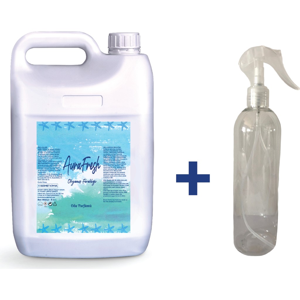 Bermet Kimya Aura Fresh Okyanus Ferahlığı Oda Kokusu Parfüm Sprey 5 Litre + Sprey Şişesi Parfümler Fiyatı