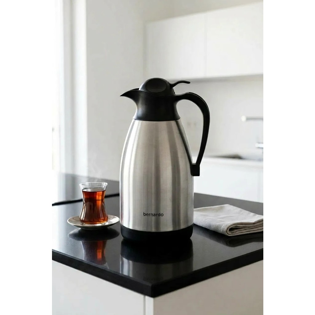 Bernardo Grandio Çelik Termos Inox 2 Litre - 2 lt - Gri Termoslar Fiyatı