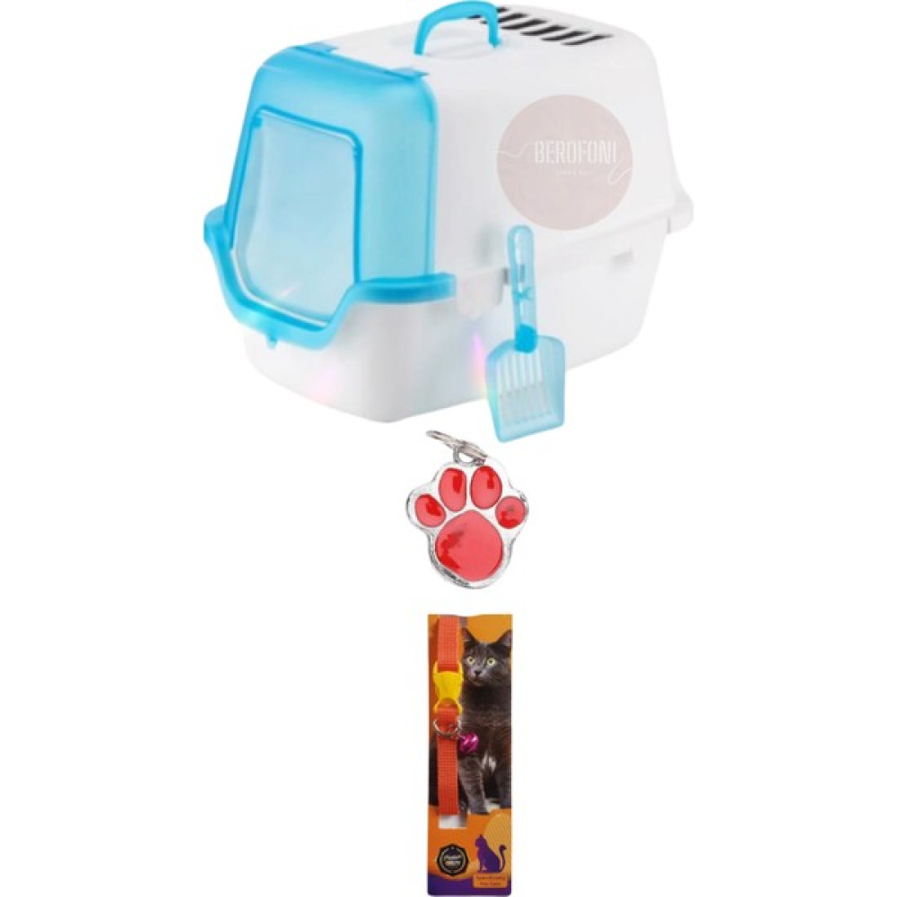 Berofoni Büyük Boy Kapalı Kedi Tuvaleti Kürek Ayarlanabilir Tasma Isimli Künye - Pembe - 50 x 40 cm Evcil Hayvan Ürünleri Fiyatı