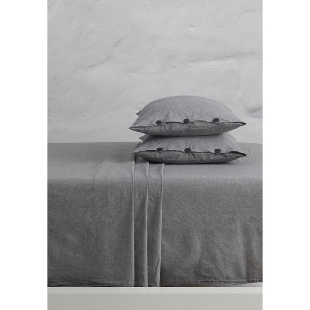Berolige Chambray %100 Pamuklu Yıkamalı İplik Boya XL Çarşaf Antrasit - 280 x 260 cm Çarşaf Fiyatı