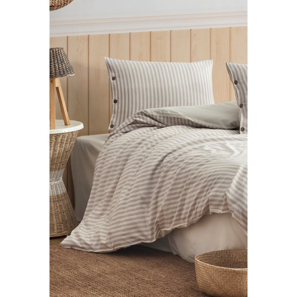 Berolige Easy Boho Kahve Çift Kişilik Yıkamalı Iplik Boya Nevresim Takımı - Kahverengi - 200 x 220 cm Nevresim Takımı Fiyatı