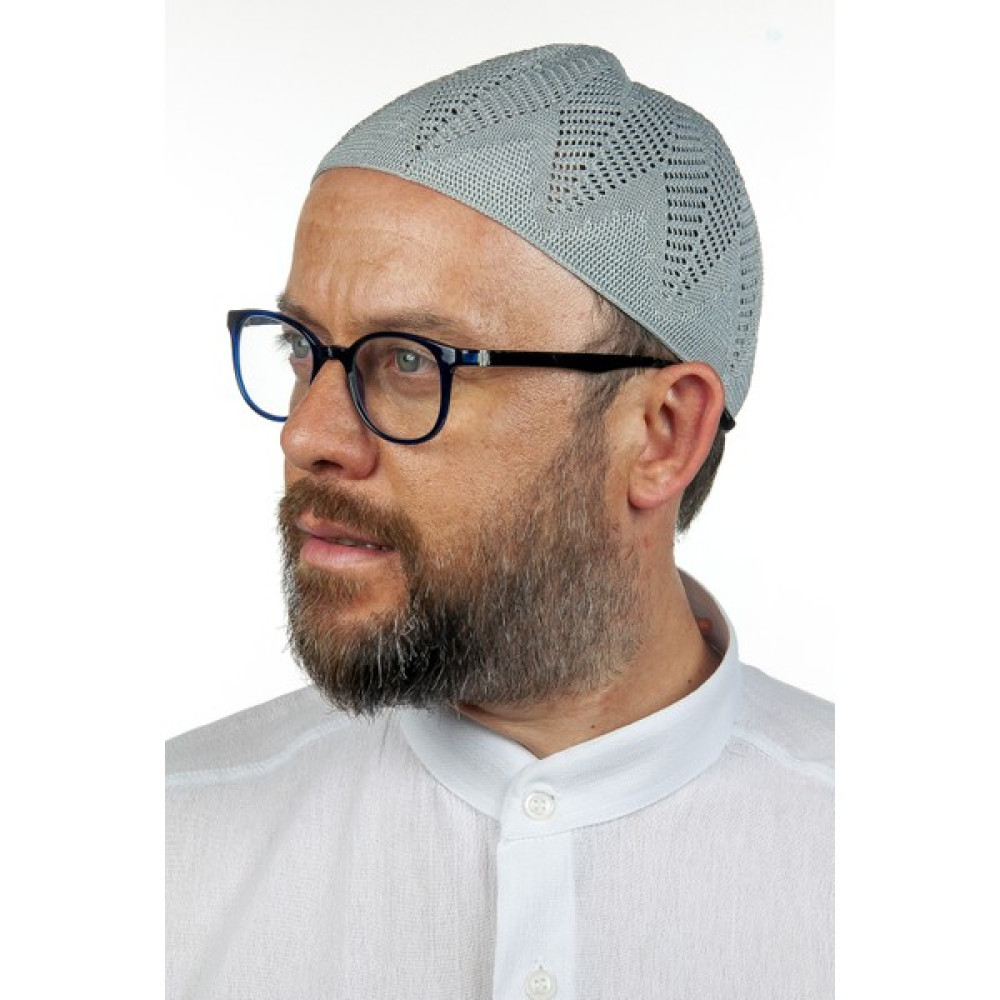 Berra Çelik Örme Dantel Namaz Takkesi Gri 1 Adet Erkek Beresi Fiyatı