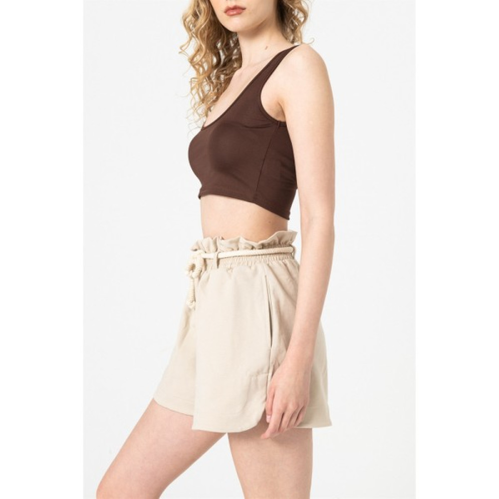 Berse Butik Kahve Kalın Askılı Büstiyer Bayan T-shirt Fiyatı