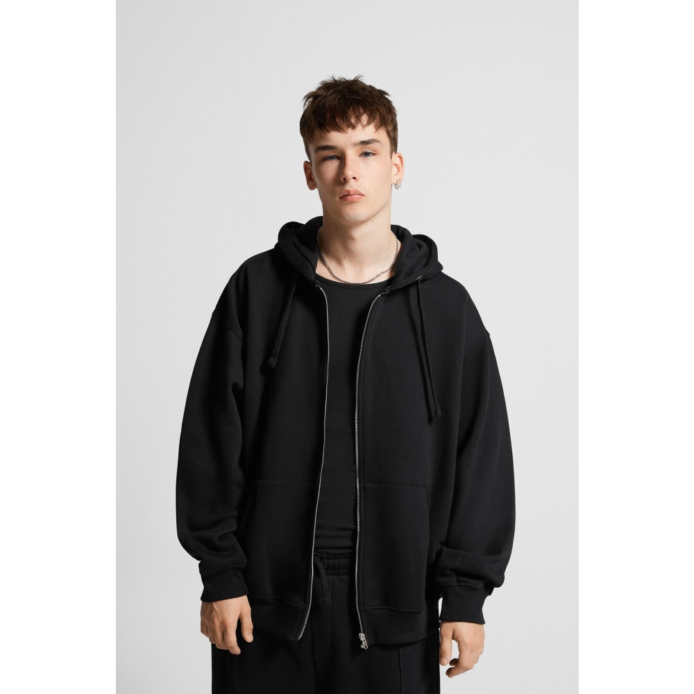 Bershka Kapüşonlu fermuarlı sweatshirt XL Beden Bayan Sweatshirt Fiyatı