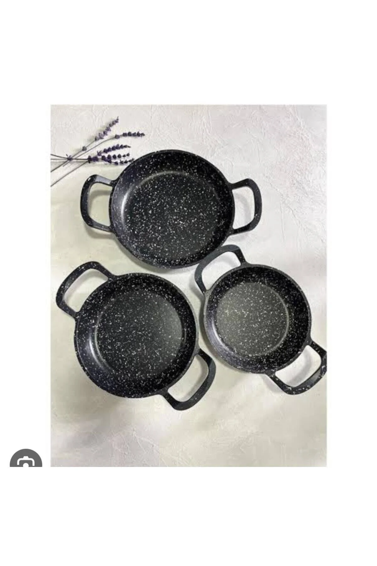 BERTA Laviss Kitchen Essenso 3lü Set Döküm Siyah Granit Sahan Tava Seti 18-20-22 Cm" Mutfak Gereçleri Fiyatı