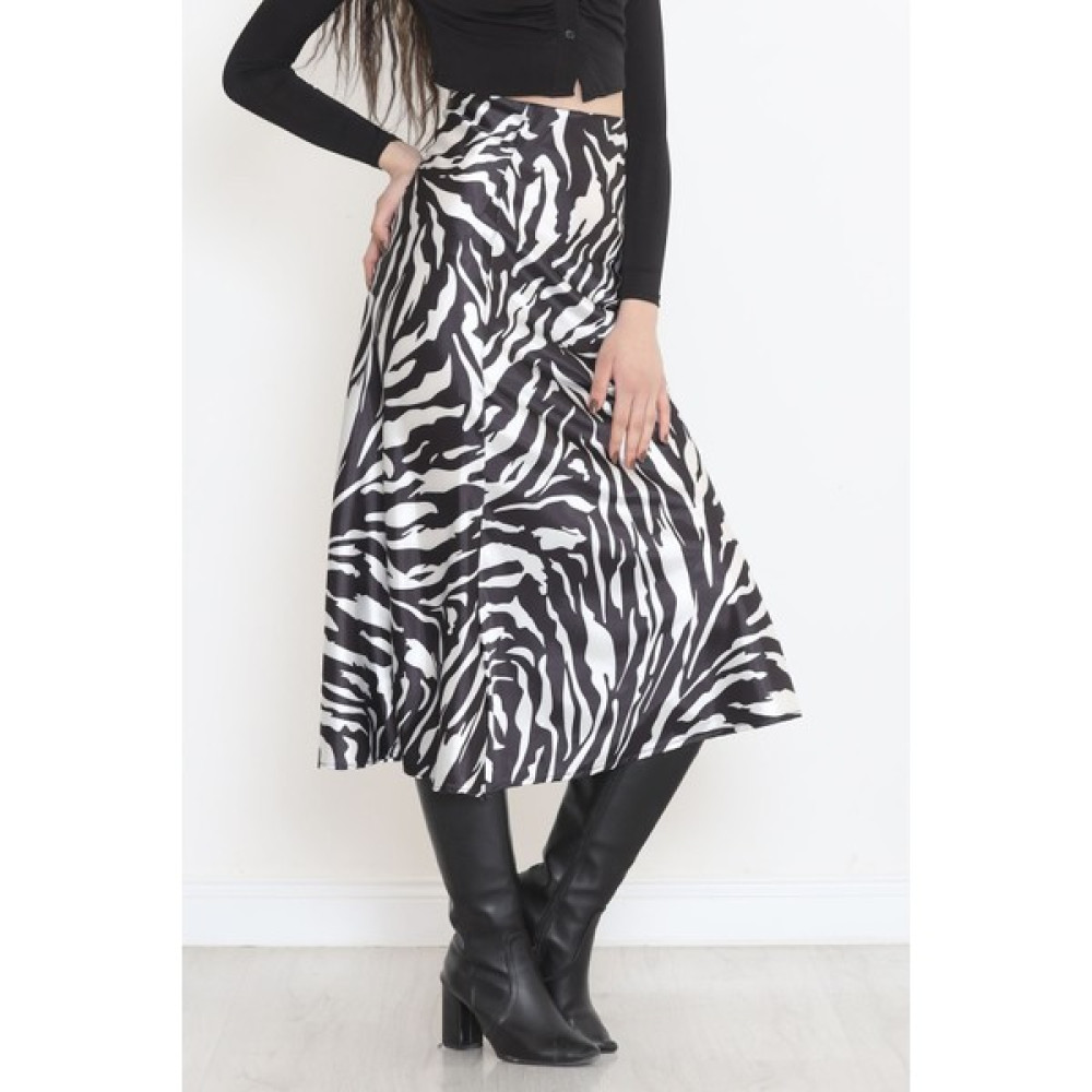 Beş Elmas Saten Etek Zebra Etek Fiyatı