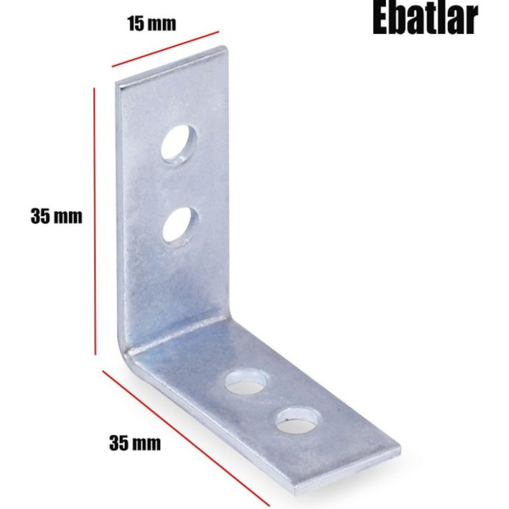 Bes Mobilya Dolap Köşe Bağlantı Sabitleme L Demir Gönye 35X35X15 mm (5 Adet) Nalburiye & Hırdavat Fiyatı