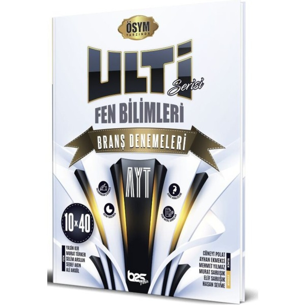 Bes Yayınları AYT Fen Bilimleri Ulti Serisi 10 x 40 Branş Denemeleri Ders Sınav Kitapları Fiyatı