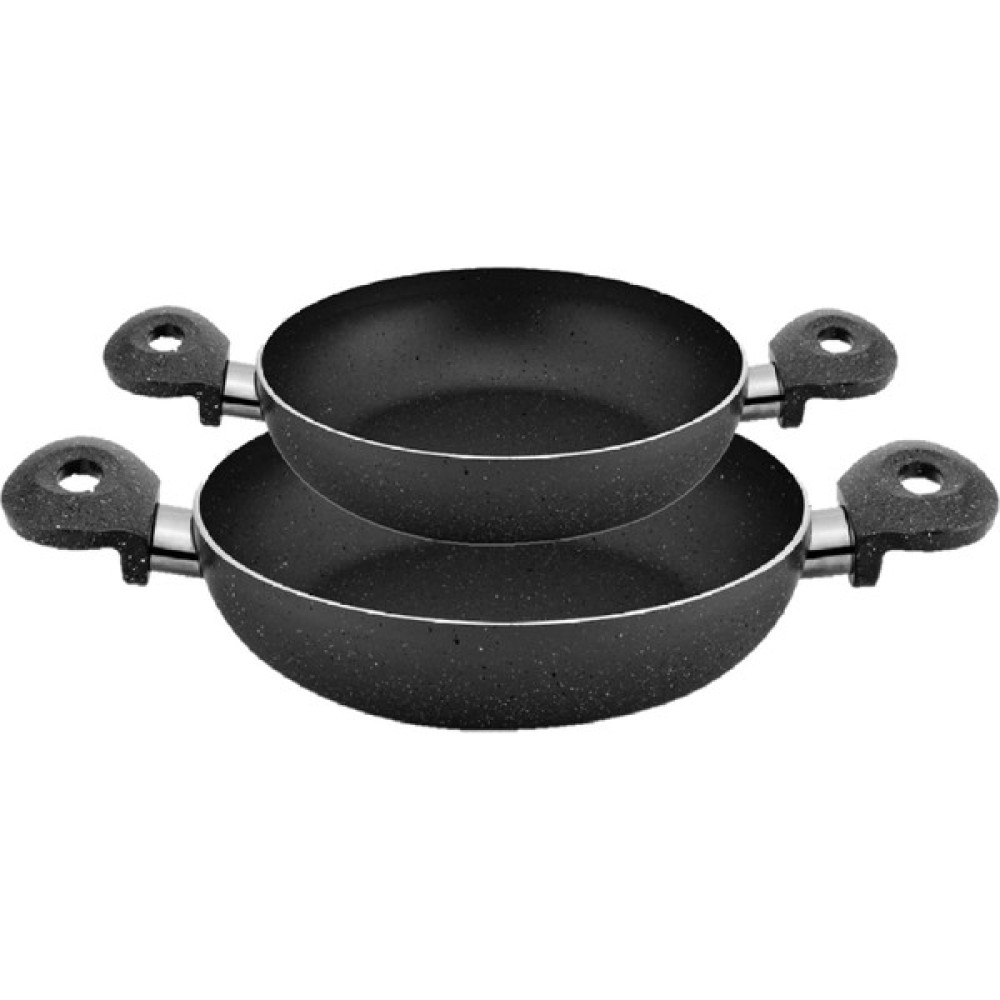 Besa 18-20 Cm Çift Kulp Siyah Granit 2 Li Omlet/Sahan Tava Seti - set Tavalar Fiyatı