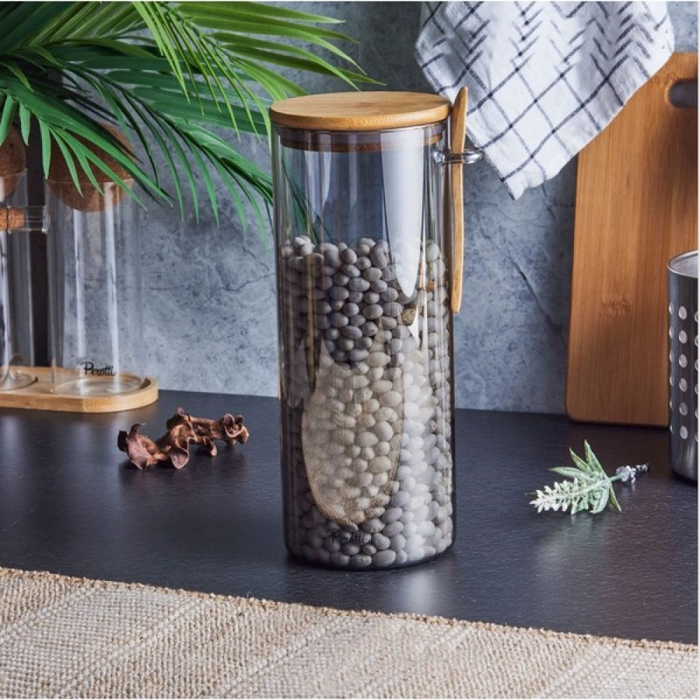 Besa Fume 1300 ml Kaşıklı Kavanoz - Gri Saklama Kapları Fiyatı