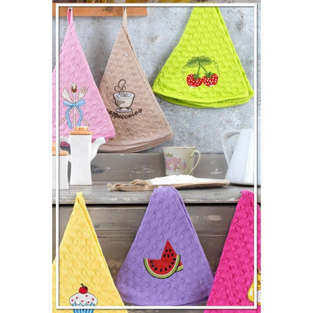 Besa Home Tekstil Nakışlı Yuvarlak Peçete 60 cm Nakışlı-Yuvarlak-Peçete - 30 x 60 cm - 10 x 50 cm Masa Örtüsü Fiyatı