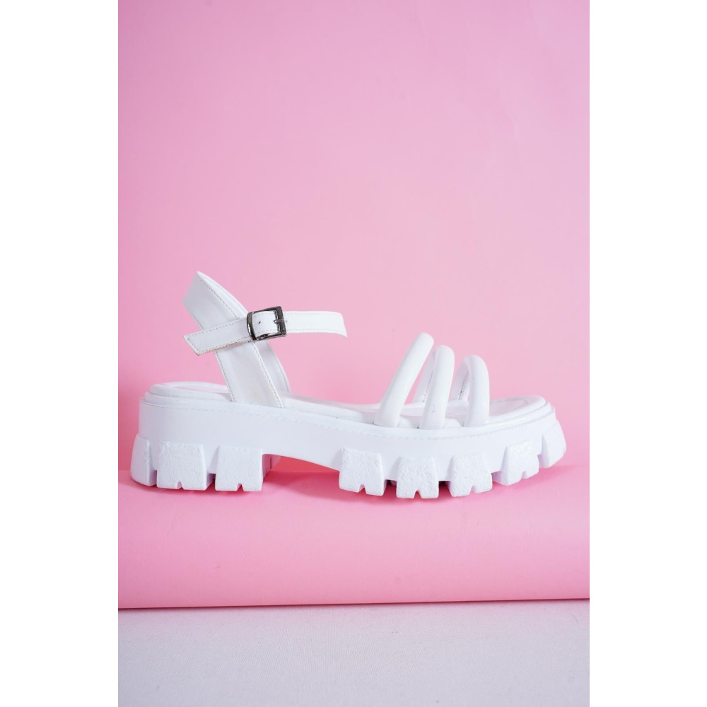 bescobel Kadın Munby Beyaz Yüksek Taban Nilekten Bağlama Biyeli Terlik&sandalet Prd04 40 Beden Unisex Sandalet Fiyatı