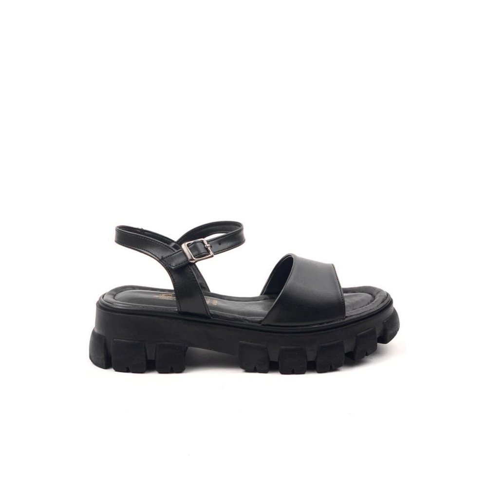 bescobel Kadın Siyah Merly Yüksek Taban Ortopedik Bilekten Bağlamalı Sandalet 39 Beden Unisex Sandalet Fiyatı