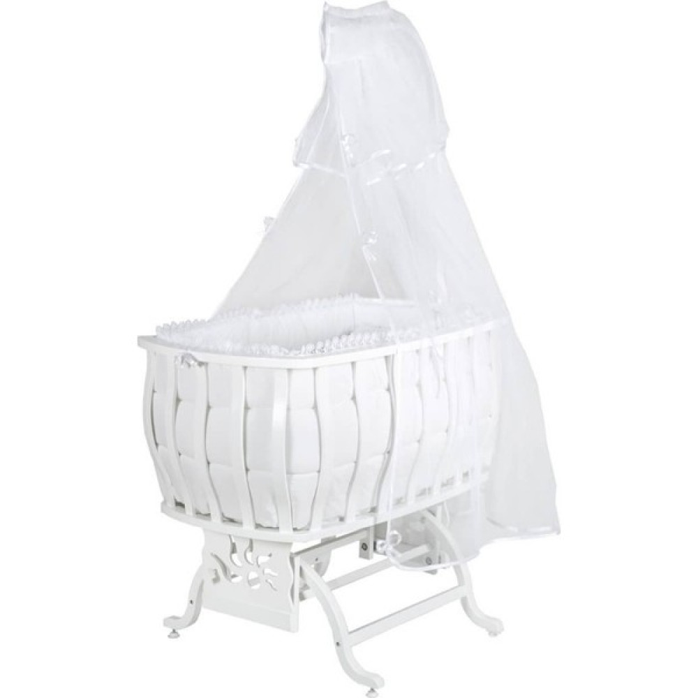 Beşik Fabrikası Beyaz Sepet Beşik ve Beyaz Uyku Seti - 60 x 90 cm Beşik Fiyatı