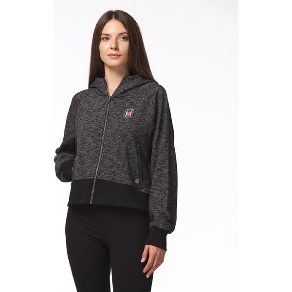 Beşiktaş Kadın Kapüşonlu Fermuarlı Sweatshırt 8425246T3 Bayan Sweatshirt Fiyatı