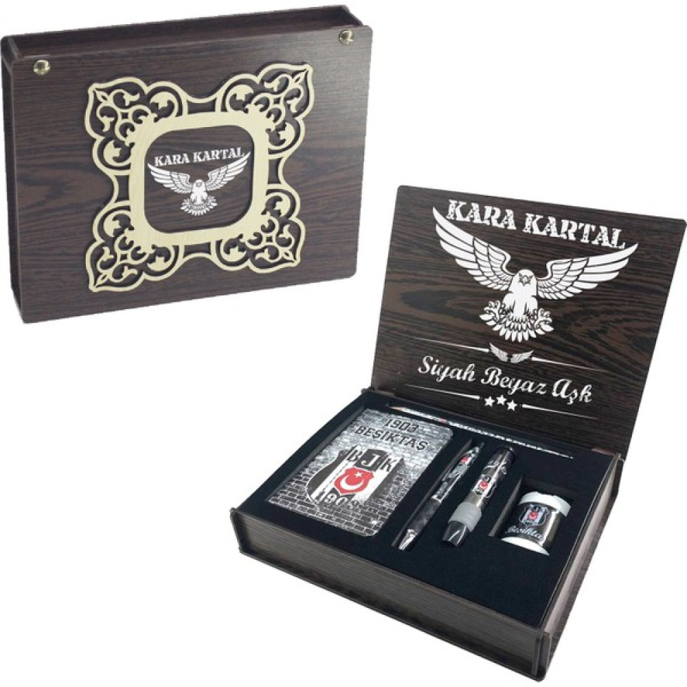 Beşiktaş Kalem Defter Vip Set Ahşap Kutulu Kalemlik (Kalem Kutusu) Fiyatı