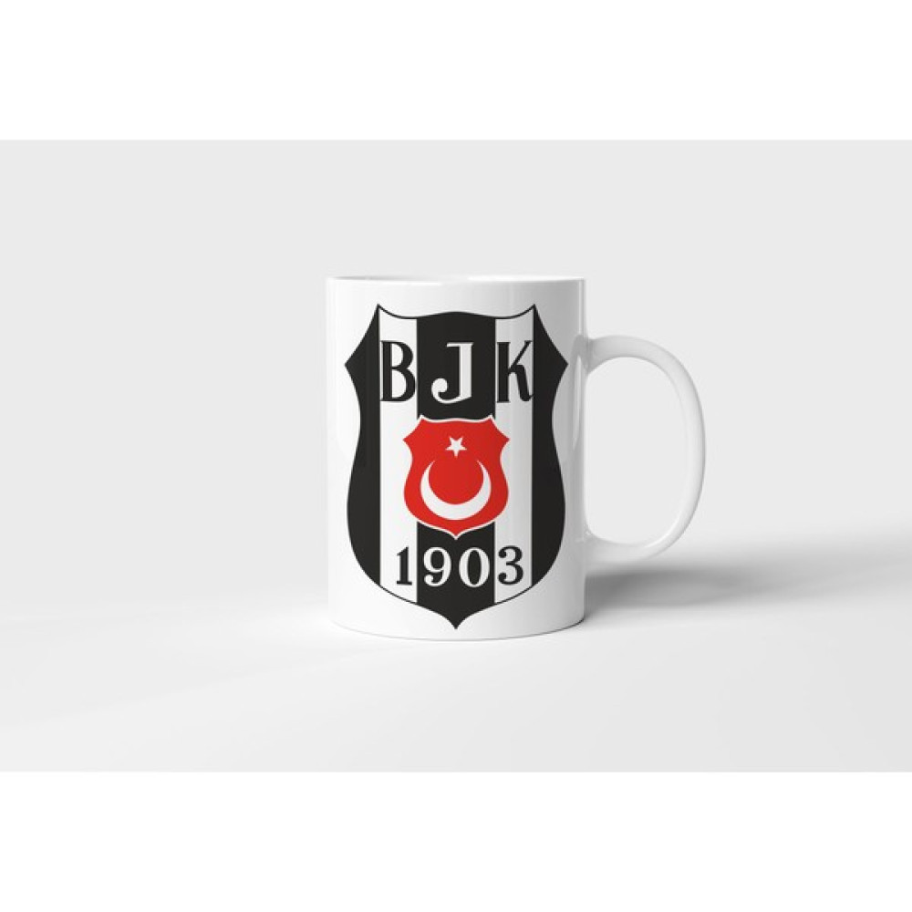 Beşiktaş Logolu Baskılı Kupa Bardak - Promosyon Dünyam - Beyaz Fincan / Bardak / Kahve Takımı Fiyatı