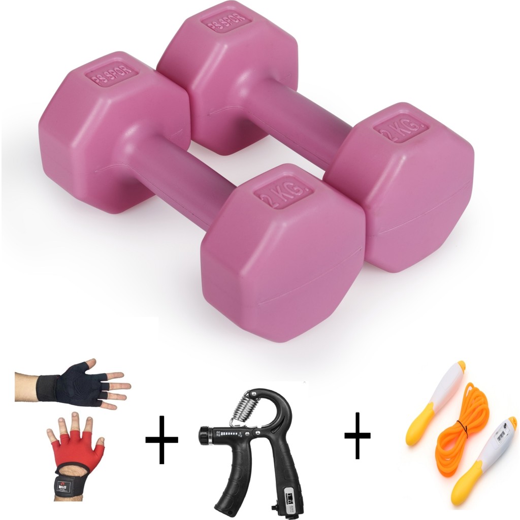 Besinistanbul Psspor 2 x 2 Pembe Renk Dambıl Set + Ayarlanabilir El Yayı + Atlama Ipi + Body Eldiveni Giyim & İç Giyim Fiyatı