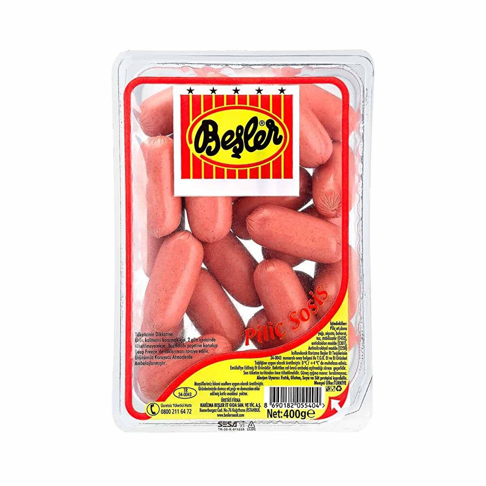 Beşler Kokteyl Sosis 400 Gr Şarküteri Fiyatı