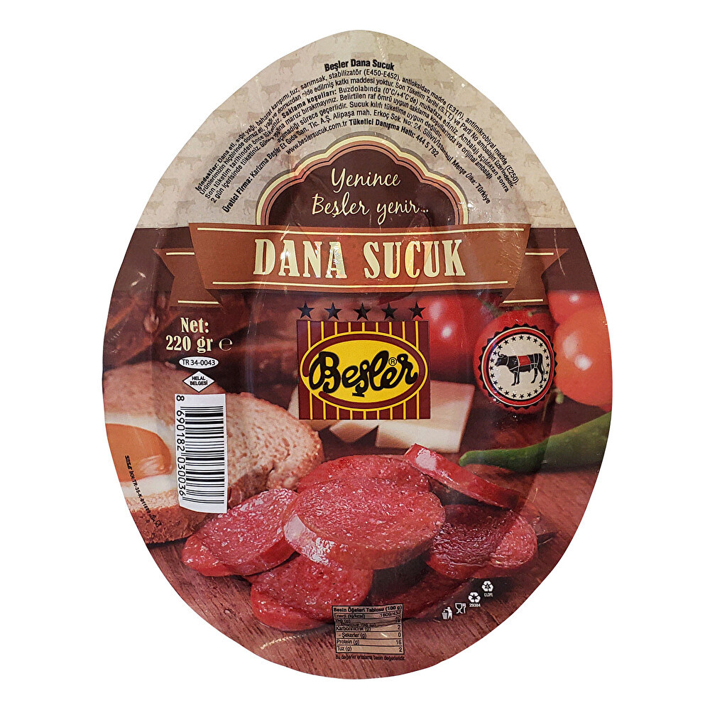 Beşler Vakumlu Sucuk 220 G Şarküteri Fiyatı