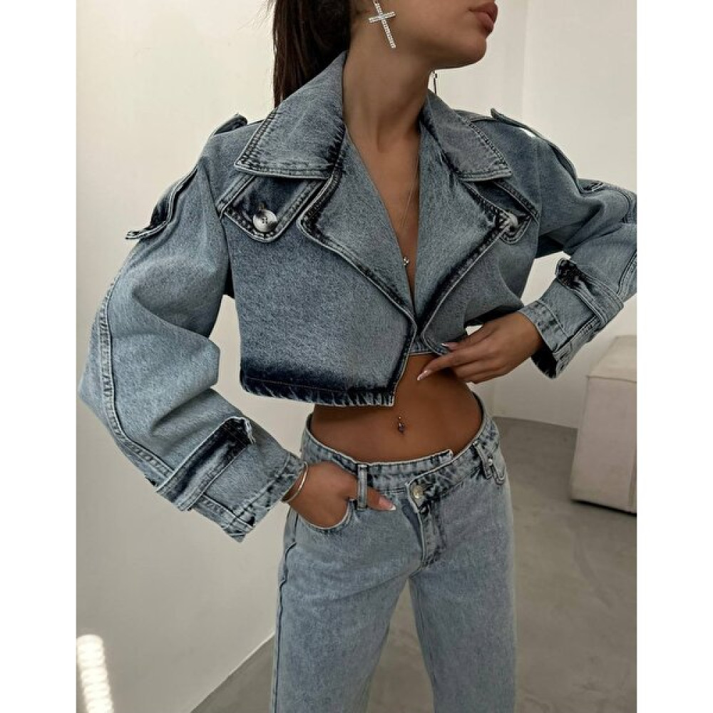 Beslilas Eldoris Jean Crop Trençkot Kadın Trençkot Fiyatı