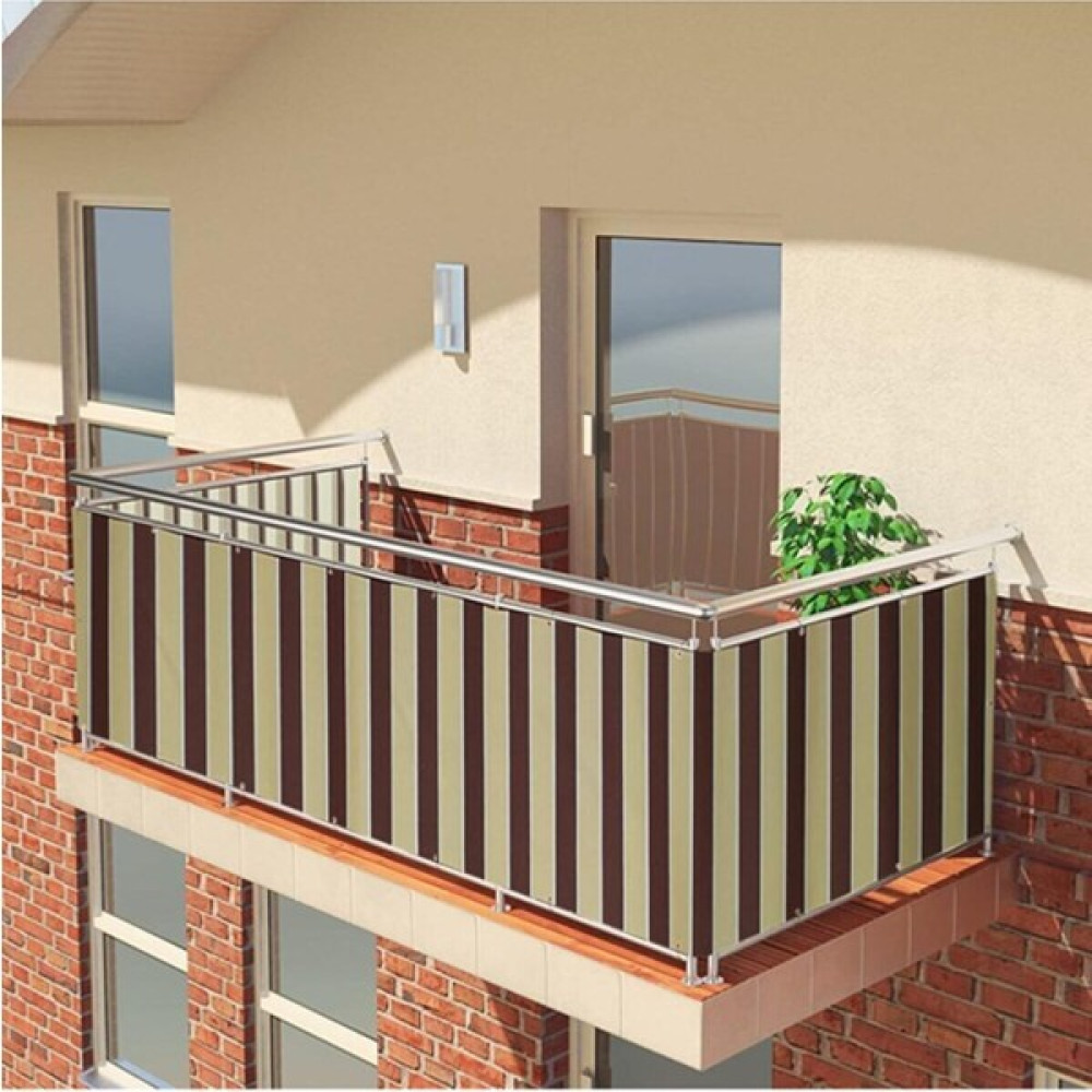 Best Always Elisyaavm Best Always Çizgili Balkon Demiri Brandası -Güneşlik Perde - Kahverengi - 80 x 300 cm Stor Perde Fiyatı