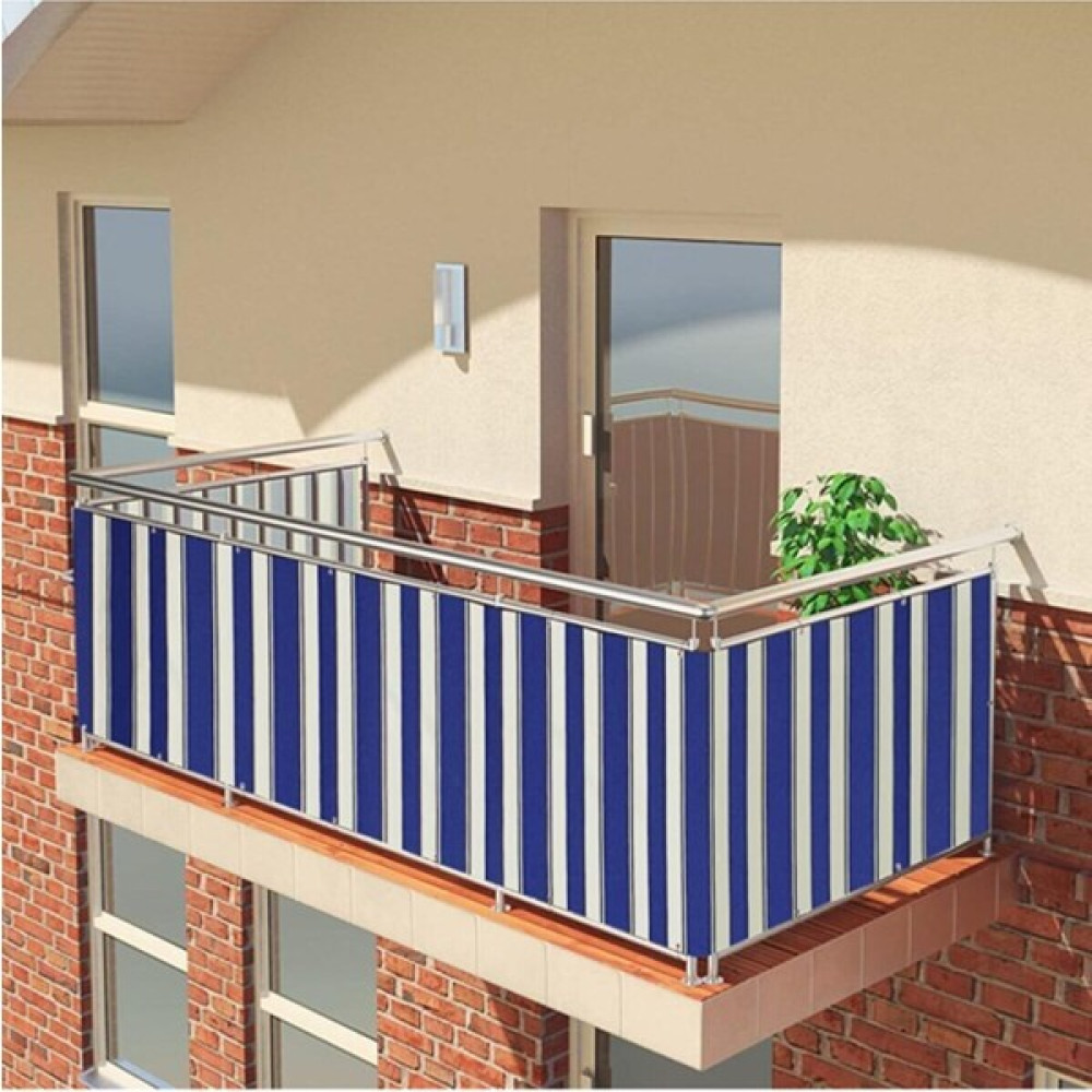 Best Always Elisyaavm Best Always Çizgili Balkon Demiri Brandası -Güneşlik Perde - Mavi - 100 x 250 cm Stor Perde Fiyatı