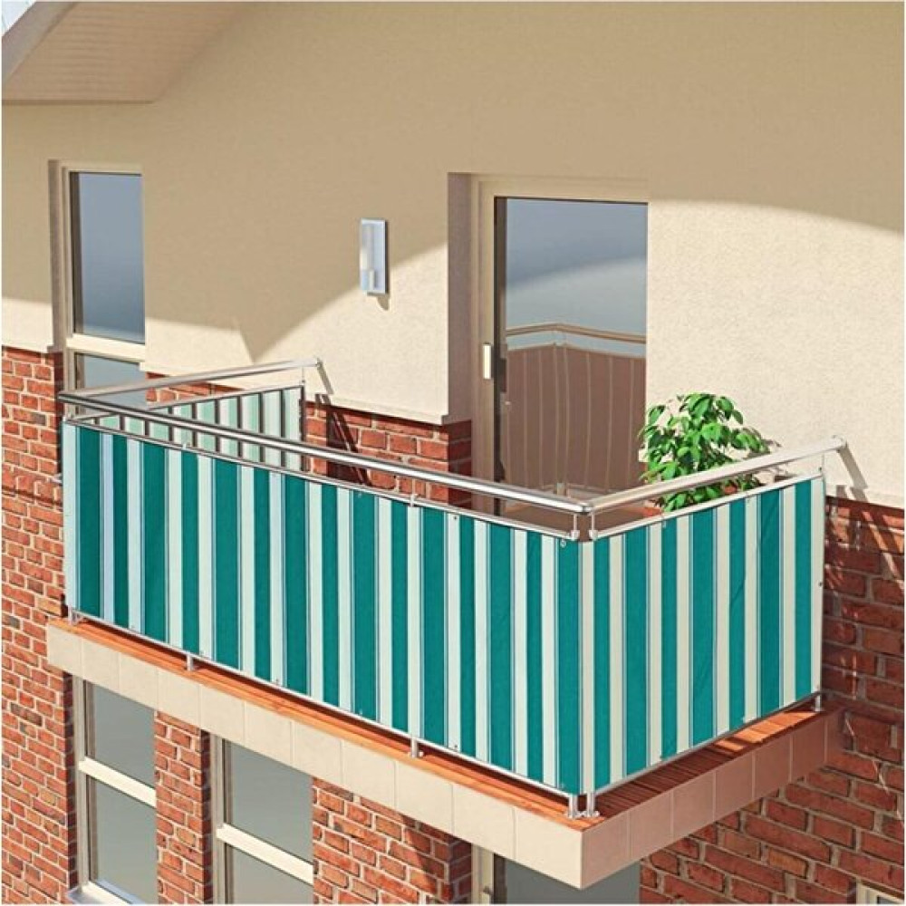 Best Always Elisyaavm Best Always Çizgili Balkon Demiri Brandası -Güneşlik Perde - Yeşil - 80 x 400 cm Stor Perde Fiyatı
