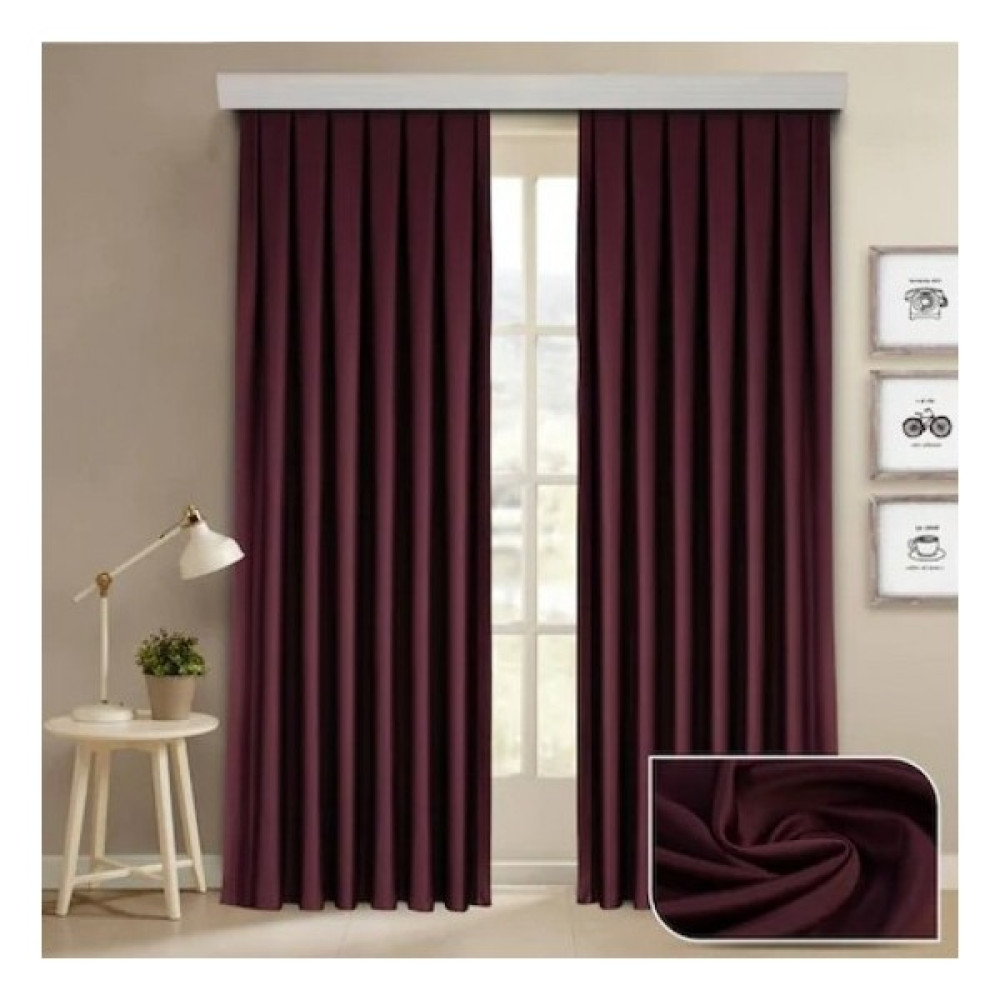 Best Always Elisyaavm Blackout Karartma Işık ve Güneş Geçirmeyen Pilesiz Perde - Bordo - 200 x 260 cm Stor Perde Fiyatı