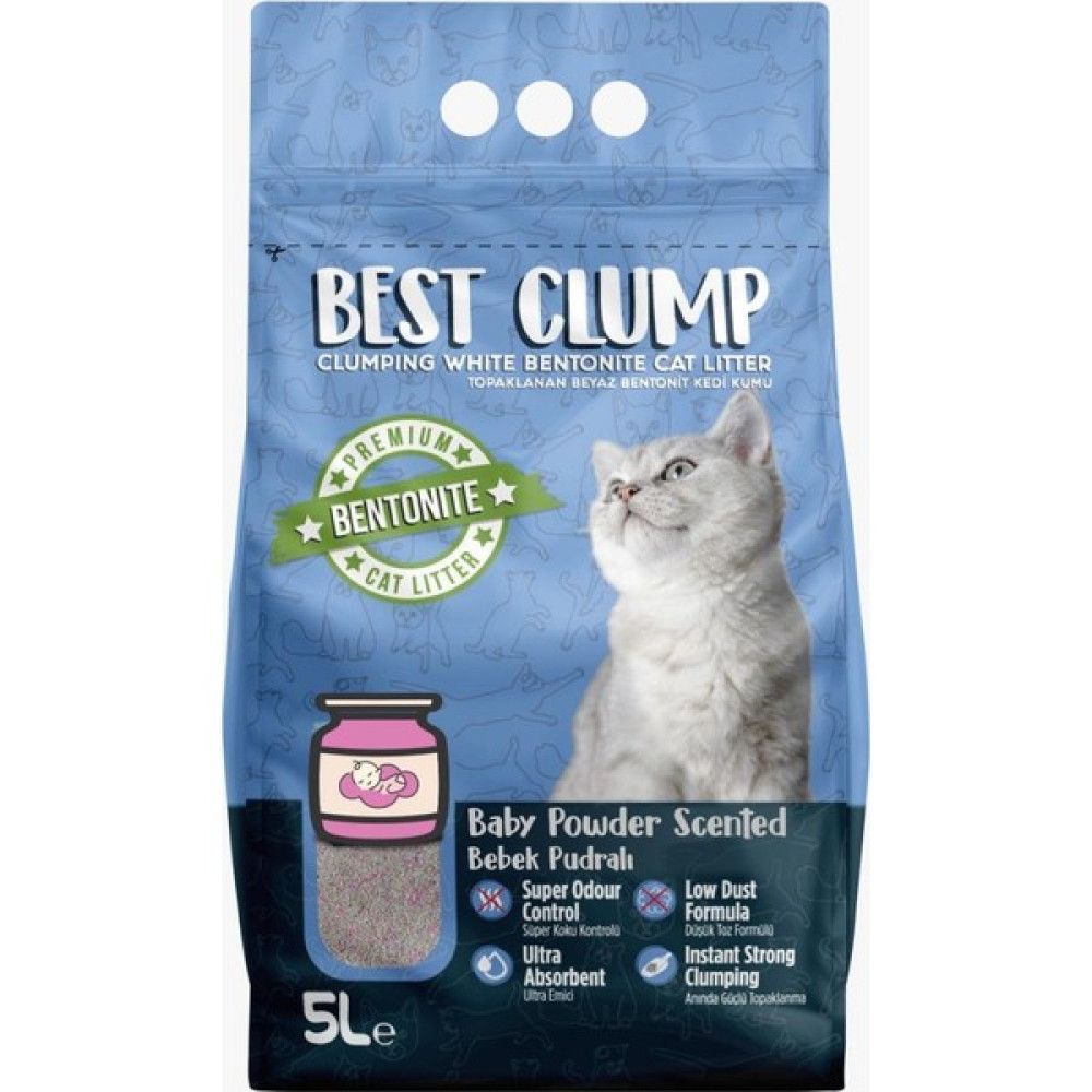 Best Clump Topaklanan Süper Beyaz Bebek Pudralı Bentonit Ince Kedi Kumu 5 Lt Evcil Hayvan Ürünleri Fiyatı