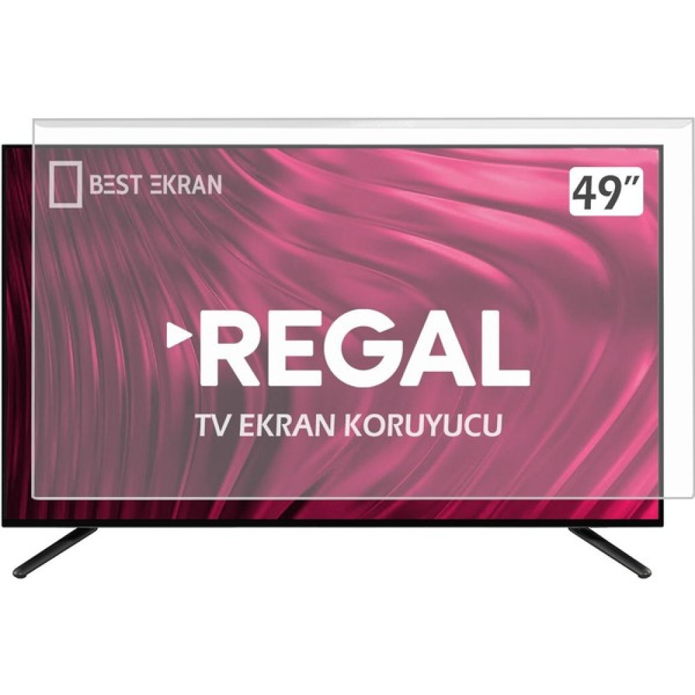 Best Ekran Regal 49R4020F Tv Ekran Koruyucu - Regal 49" Inç Tv Ekran Koruyucu Şeffaf Paneli - 49 inç Oto Boyaları Fiyatı