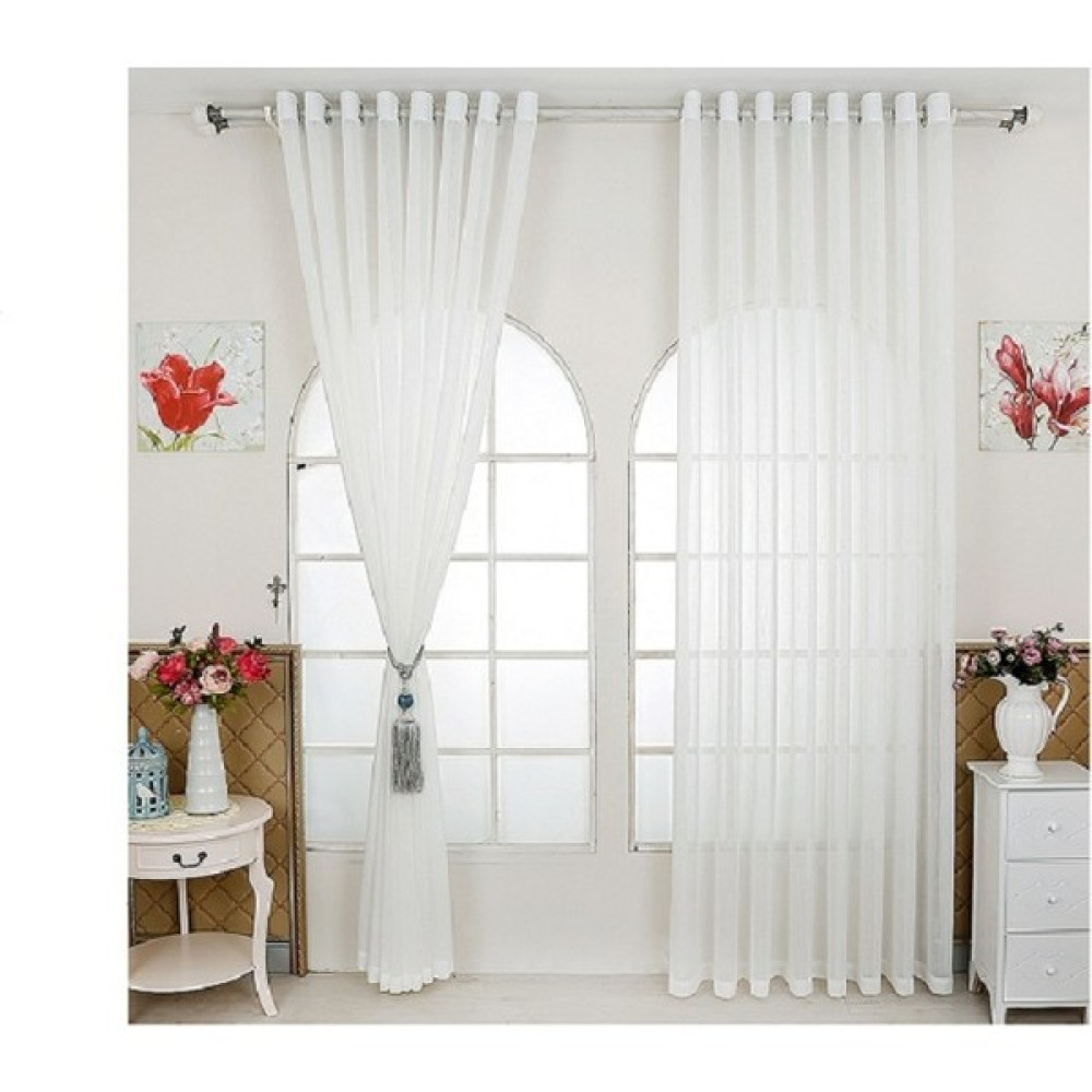 Best Home Kırık Beyaz (Ekru) Tül keten perde Pilesiz Düz Dikim - 100 x 270 cm Tül Perde Fiyatı