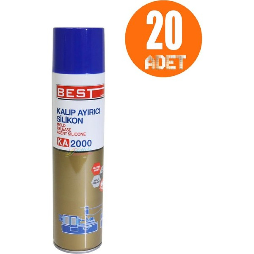 Best KA2000 Silikon Bazlı Kalıp Ayırıcı Sprey 400 ml 20 Adet Bakım Spreyleri Fiyatı