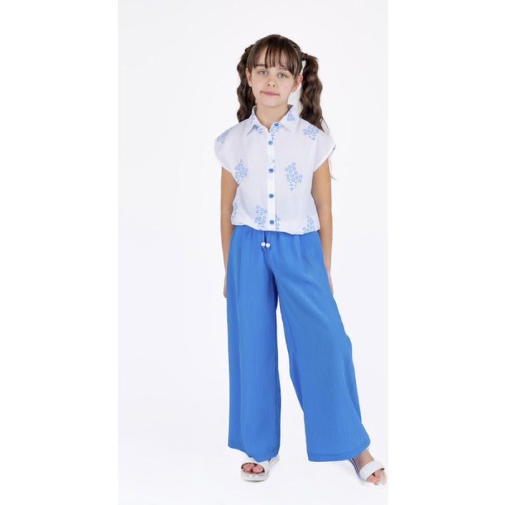 Best Kids Kız Çocuk Beli Lastikli Yakalı Gömlek Kız Çocuk Gömlek Fiyatı