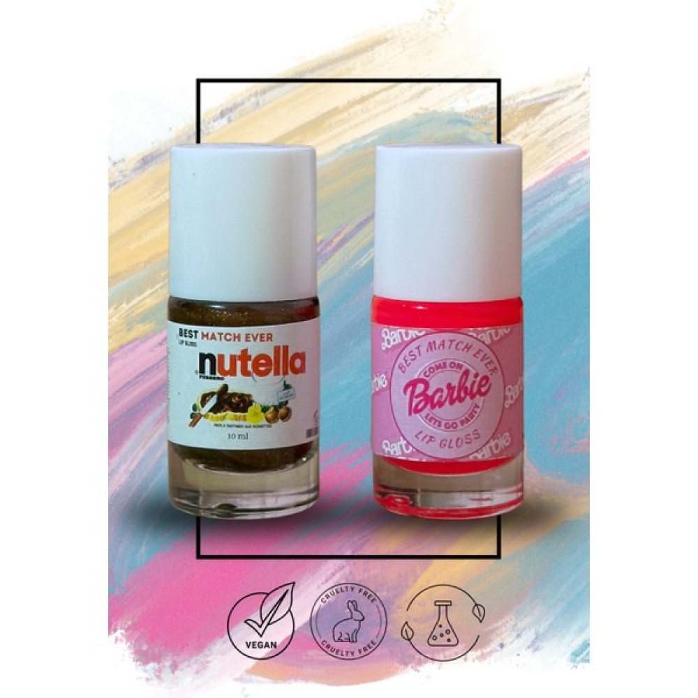 Best Match Ever 2’li Lip Gloss Set - Nutella & Barbie Gloss - Kahverengi ve Pembe Dudak Parlatıcısı - Glos Lip Gloss Rujlar & Dudak Parlatıcıları Fiyatı