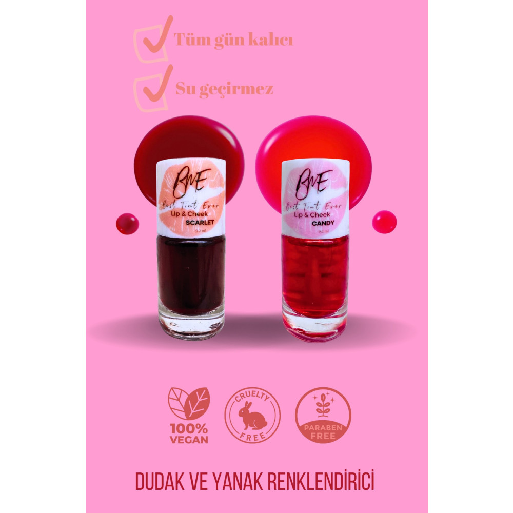 BEST MATCH EVER 2’li Set-tint Series-dudak Ve Yanak Renklendirici-likit Ruj Likit Allik-allik-lip&cheek Tint-2x10 ml Allık Fiyatı