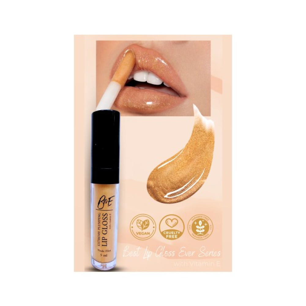 Best Match Ever Lipgloss - Vegan Dolgunlaştırıcı Etkili E Vitaminli Gold Dudak Parlatıcısı - Nude Flirt Lip Gloss Rujlar & Dudak Parlatıcıları Fiyatı