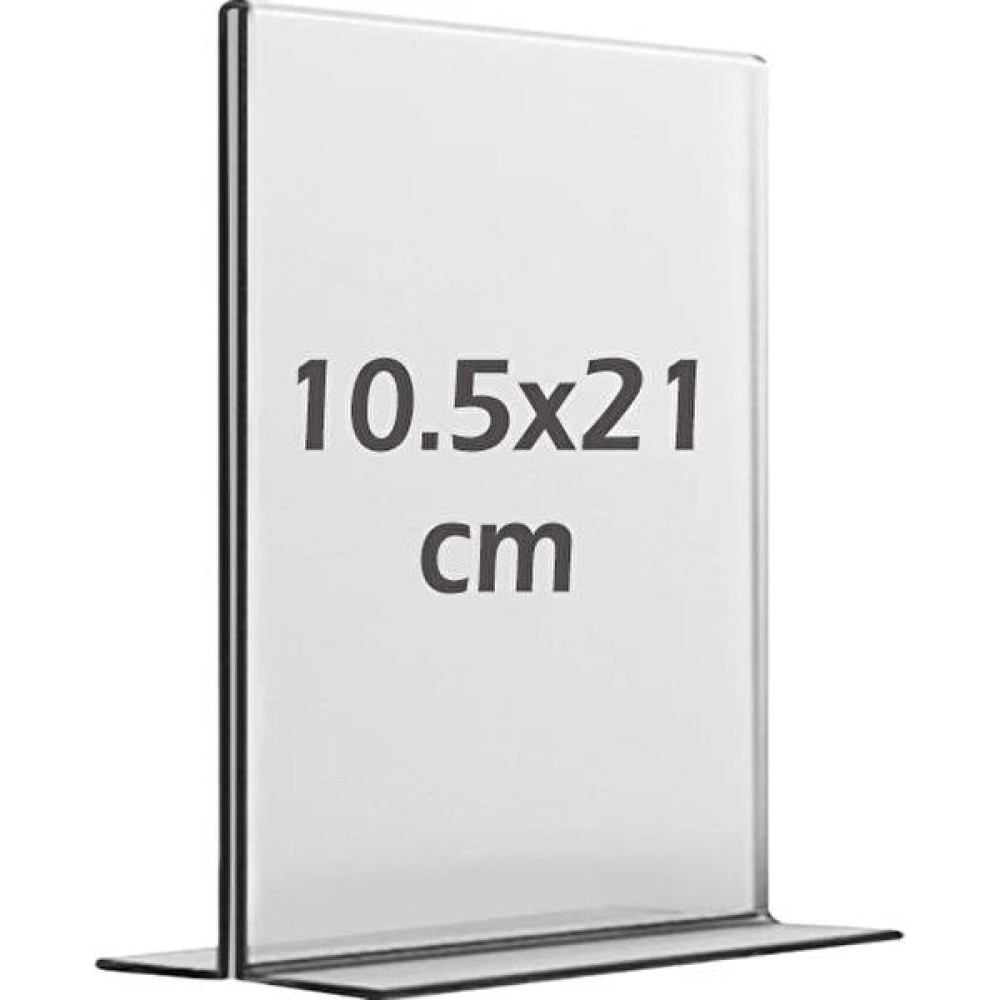 Best Reklam 10 5 x 21 cm T Tipi Dikey Şeffaf Föylük Menü Broşür Etiket Fotoğraflık Masaüstü Stand Sehpa Sunum Dosya Fiyatı